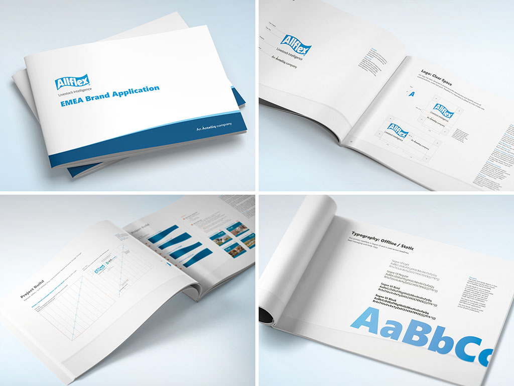 Agriculture Branding. Allflex brand style guide with agriculture-focused design elements