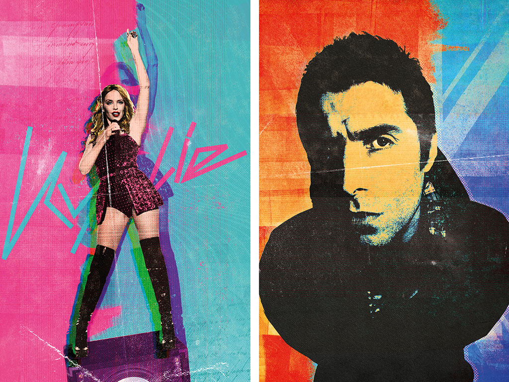 Illustrated selfie wall at First Direct Arena created by Shine Creative