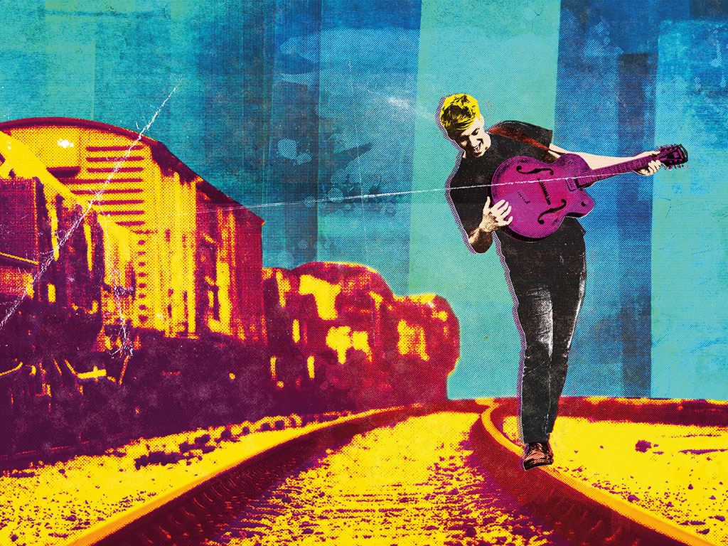 Illustrated selfie wall at First Direct Arena created by Shine Creative