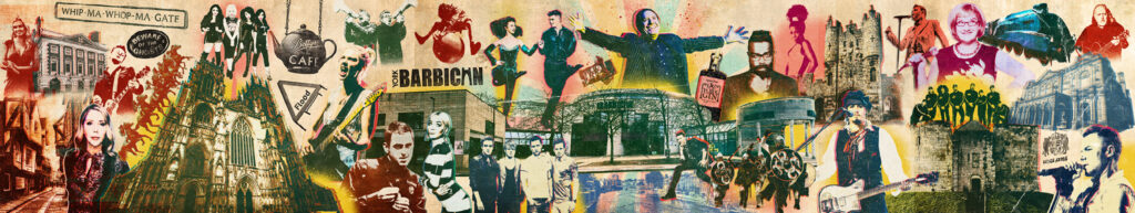 York Barbican Wall Mural Illustration