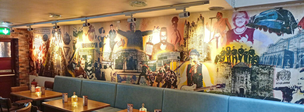 York Barbican Wall Mural Illustration